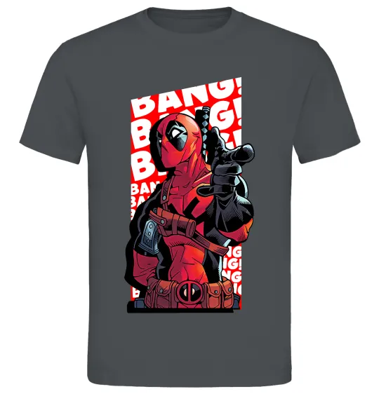 Чоловіча футболка Deadpool Bang Графіт фото