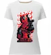 Женская премиум футболка Deadpool Bang Белый фото