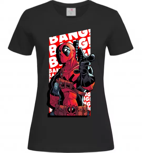 Женская футболка Deadpool Bang Черный фото