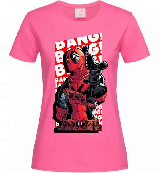 Женская футболка Deadpool Bang Ярко-розовый фото