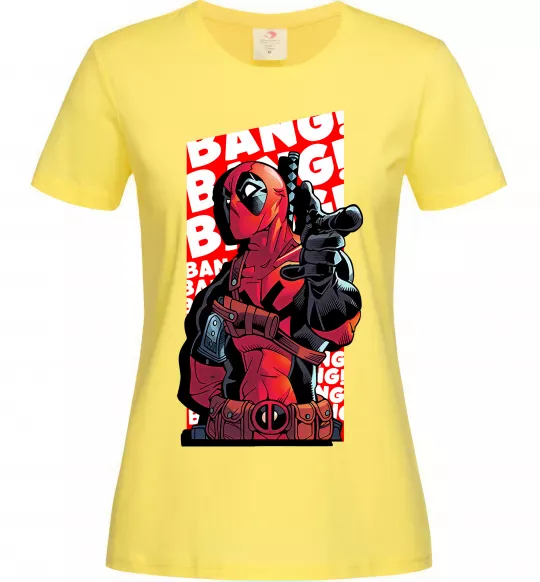 Женская футболка Deadpool Bang Лимонный фото