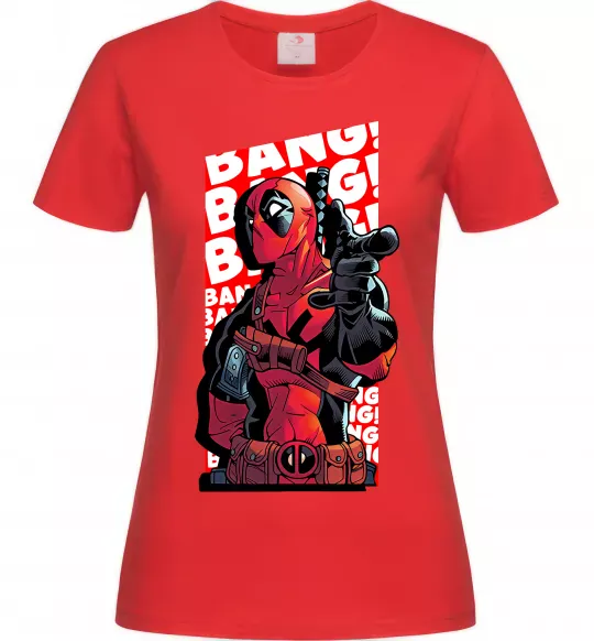 Женская футболка Deadpool Bang Красный фото