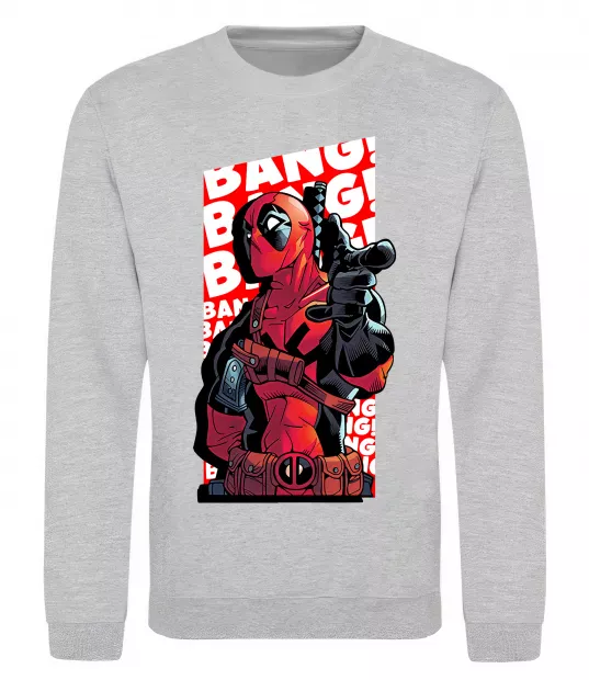 Світшот Deadpool Bang Сірий меланж фото