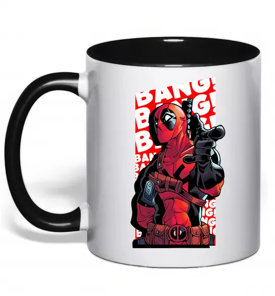 Чашка с цветной ручкой Deadpool Bang Черный фото