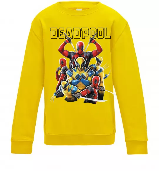 Дитячий світшот Deadpool and wolverine Сонячно жовтий фото