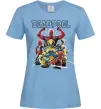 Жіноча футболка Deadpool and wolverine Блакитний фото