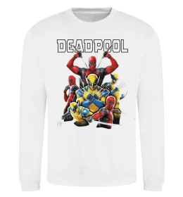 Свитшот Deadpool and wolverine Белый фото