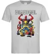 Чоловіча футболка Deadpool and wolverine Сірий фото