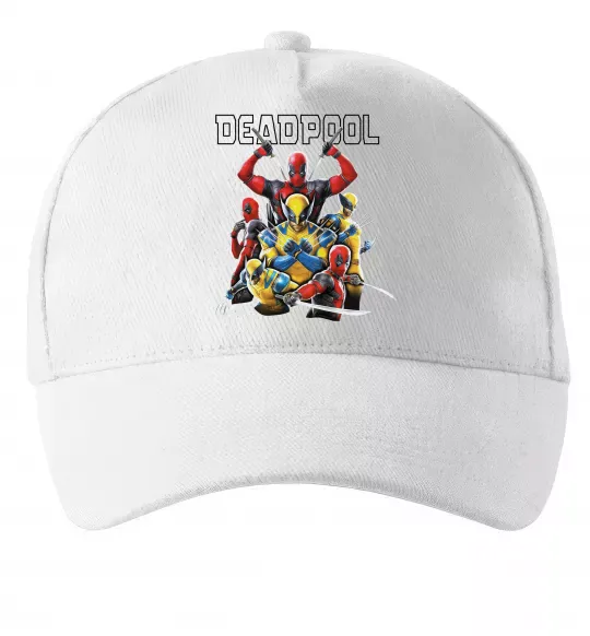 Кепка Deadpool and wolverine Білий фото