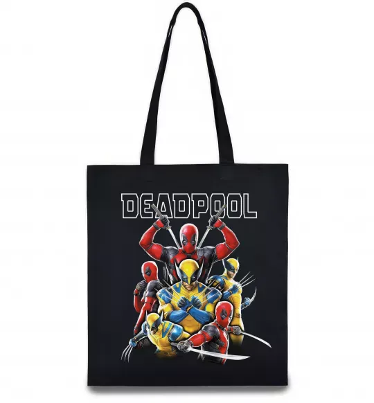 Еко-сумка Deadpool and wolverine Чорний фото