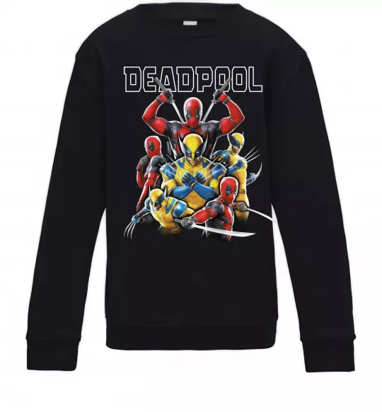 Дитячий світшот Deadpool and wolverine Чорний фото