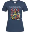 Жіноча футболка Deadpool and wolverine Темно-синій фото