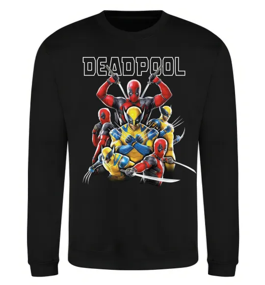 Свитшот Deadpool and wolverine Черный фото