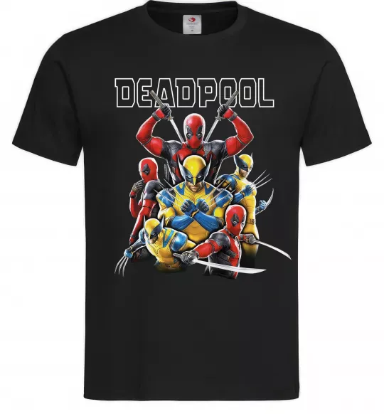 Чоловіча футболка Deadpool and wolverine Чорний фото