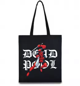 Еко-сумка Дедпул з мечами Чорний фото