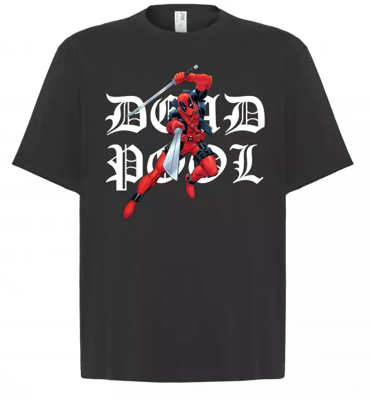 Футболка Оверсайз Дедпул з мечами Чорний фото