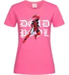 Женская футболка Дедпул з мечами Ярко-розовый фото