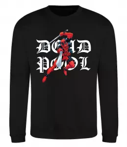Свитшот Дедпул з мечами Черный фото