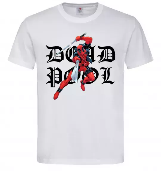 Чоловіча футболка Дедпул з мечами Білий фото