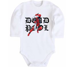 Детский боди Дедпул з мечами Детский боди Дедпул з мечами