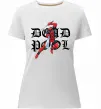 Жіноча преміум футболка Дедпул з мечами Білий фото