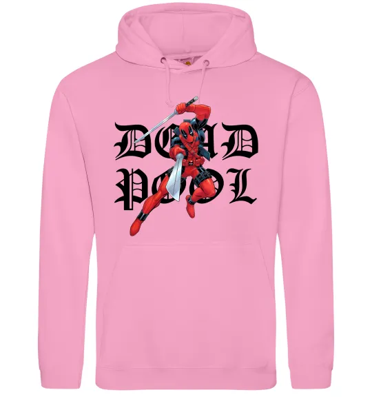 Мужская толстовка (худи) Дедпул з мечами Розовый фото