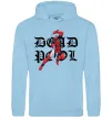 Мужская толстовка (худи) Дедпул з мечами Голубой фото