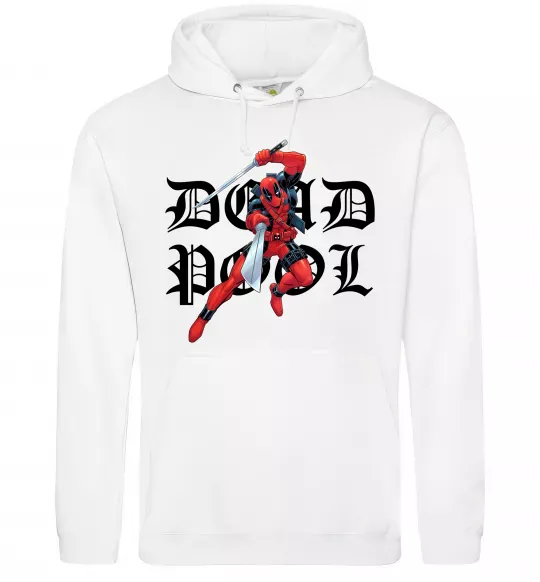 Жіноча толстовка (худі) Дедпул з мечами Білий фото