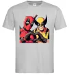 Чоловіча футболка Wolverine and deadpool Сірий фото