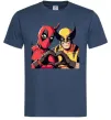 Чоловіча футболка Wolverine and deadpool Темно-синій фото