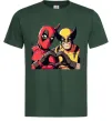 Чоловіча футболка Wolverine and deadpool Темно-зелений фото
