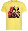 Чоловіча футболка Wolverine and deadpool Лимонний фото