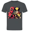 Чоловіча футболка Wolverine and deadpool Графіт фото