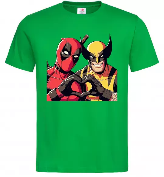 Чоловіча футболка Wolverine and deadpool Зелений фото