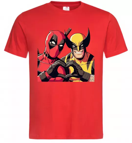 Чоловіча футболка Wolverine and deadpool Червоний фото