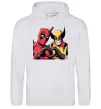 Чоловіча толстовка (худі) Wolverine and deadpool Сірий меланж фото