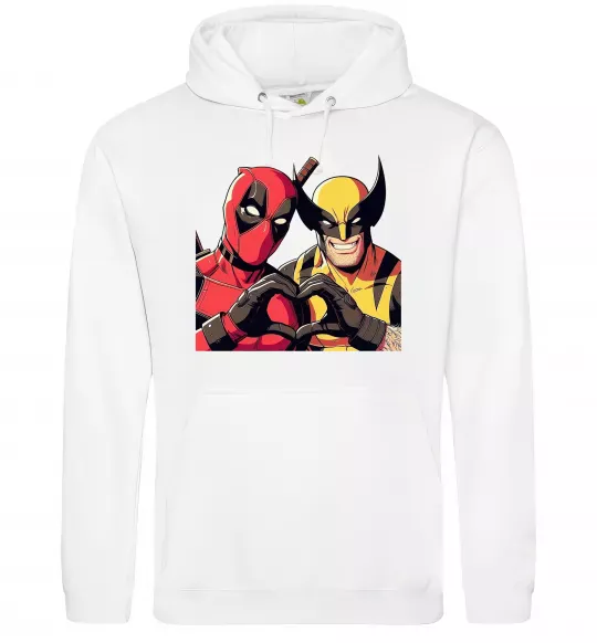 Женская толстовка (худи) Wolverine and deadpool Белый фото