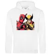 Женская толстовка (худи) Wolverine and deadpool Белый фото
