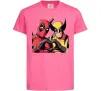 Дитяча футболка Wolverine and deadpool Яскраво-рожевий фото