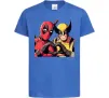Дитяча футболка Wolverine and deadpool Яскраво-синій фото