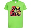 Дитяча футболка Wolverine and deadpool Лаймовий фото