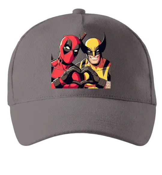 Кепка Wolverine and deadpool Серый фото