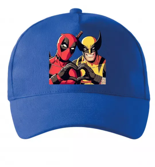 Кепка Wolverine and deadpool Ярко-синий фото