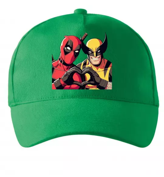 Кепка Wolverine and deadpool Зеленый фото