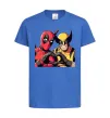 Детская футболка Wolverine and deadpool Ярко-синий фото