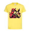 Детская футболка Wolverine and deadpool Лимонный фото