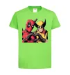 Детская футболка Wolverine and deadpool Лаймовый фото