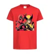 Детская футболка Wolverine and deadpool Красный фото