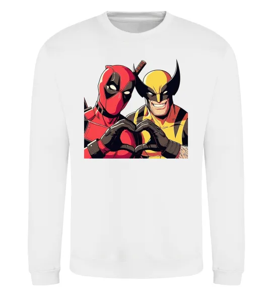 Свитшот Wolverine and deadpool Белый фото