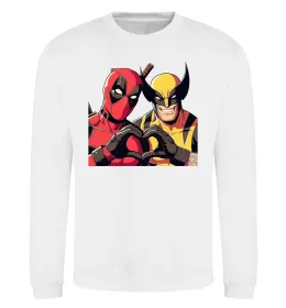 Свитшот Wolverine and deadpool Белый фото